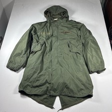 Vintage US Army M-1951 M51 Fishtail Parka w/ Original Mohair Wool Liner Medium picture