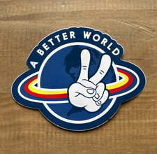 Dutch Bros Rare Vintage “A Better World” Earth Peace Sticker picture