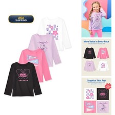 Garanimals Toddler Girl Butterfly Heart Long Sleeve Size 2T, 4 Pack picture