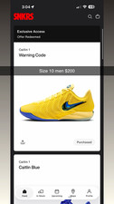 Nike Caitlin 1 Warning Code Yellow/Blue Low Top Basketball Sneaker picture