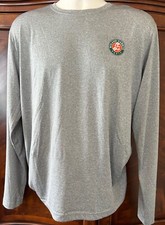 French Roland Garros Tribute Vintage Heather LS T's  3.8-OZ 100% Poly Dry-Fit picture