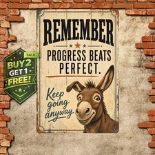 Funny Donkey Poster Plaque Garage Metal Tin Sign Wall Decor picture