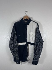 Vintage Crazy Cowboy Color Block Geometric Button Up Shirt Men’s XL Western 90s picture
