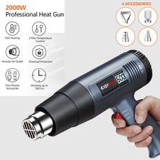 2500W Heat Gun Electric Hot Air Gun Dual Temperature LCD Display 4 Nozzles Tool picture