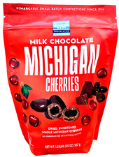 Edward Marc Milk Chocolate Michigan Cherries 20 Ounce Bag EXP 06/2027 picture