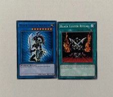 YUGIOH - BLACK LUSTER SOLDIER + BLACK LUSTER RITUAL - 2 CARD SET - NM - Ygld picture