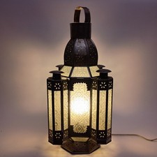 Vintage Pottery Barn Moroccan Hanging Lamp Lantern Large 19