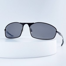 Oakley Whisker OO4141 Polarized Sunglasses Black Frame Black Lens New picture