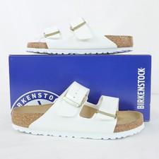 Birkenstock Arizona Sandals Regular In Patent White - Size EU 38/US 7 (1005293) picture