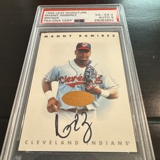1996 Leaf Signature Series - Autographs Manny Ramirez Bronze (AU) PSA 4 AUTO 9 picture