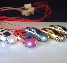 1:87 Ho Scale Cars with Lights - 10 Pack picture