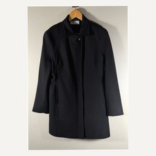 Woman Icebreaker Coastal Coat Size L Black Merino Wool picture