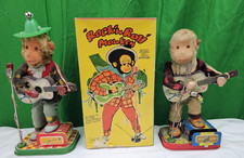 WORKING ALPS ROCK'N ROLL MONKEY W/ BOX IN GREAT SHAPE INCLUDES EXTRA MONKEY picture
