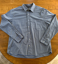 Vineyard Vines OTG Performance Fit Blue Plaid brrr° Shirt XL 30/31 picture