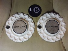 Set of two Cragar White Mesh Waffle Honeycomb Wheel Center Cap #29037 (Daily) picture
