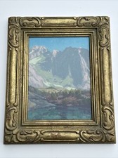 California Rey Oil Painting Listed Famous Landscape American Impressionism 12” picture