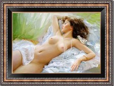 Original Hand Painted Oil Painting Reclining Female Nude Figure Wall Art Canvas picture