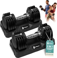 Lifepro Adjustable Dumbbells Set Pair - Black (OpenBox) picture