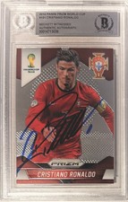 2014 Panini Prizm World Cup Signed Cristiano Ronaldo #161 Portugal Beckett BAS picture