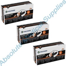 *450-Pieces* Halyard Black-Fire PF Nitrile Medical Exam Gloves Large 44758 picture