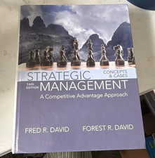 Pearson Strategic Management: Concepts & Cases 16th Ed HC 2017 David picture
