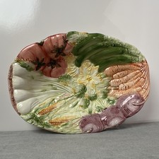 Vtg San Marco Nove Italy Majolica Ceramic Raised Vegetable 17