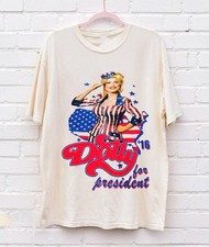 Vtg Dolly Parton For President Cotton White All Size Unisex Shirt CC313 picture