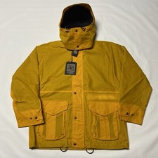 FILSON Foul Weather Hooded Jacket Larch Gold Waxed Canvas L Shelter Cover Cloth picture
