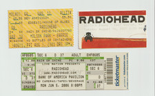 Radiohead Ticket Stubs 2006 2001 picture