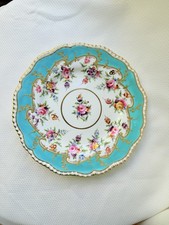 Minton? Coalport? Royal Worcester? Style Cabinet Plate Turquoise  picture