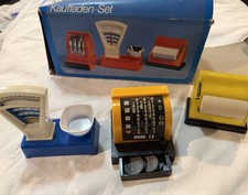 1960s German Geobra Miniature Grocery Store Cash Register Scales Original Box picture