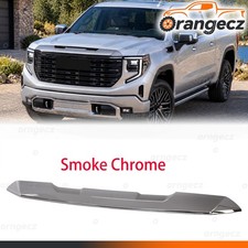 Smoke Chrome For 2022-2024 GMC Sierra 1500 Front Upper Top Grille Molding Trim picture