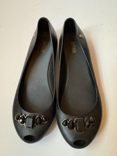 Melissa onyx jeweled peep toe ballet flat picture