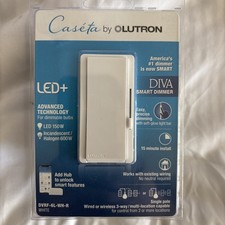 LUTRON - Caseta - DIVA Smart Dimmer (DVRF-6L-WH-R) - White - No Neutral Required picture