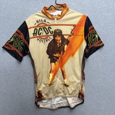 Vintage Primal Wear AC/DC High Voltage Cycling Jersey Mens XL Tan Angus 2004 picture