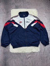 Vintage Umbro Track Jacket Mens XXL Navy Red White 90s Windbreaker Retro picture