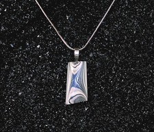 Fordite Necklace - Maserati Fordite - 28.87mm x 14.57mm x 3.72mm     (N-161) picture