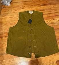 Filson Oil Tin Cloth Vest. Waxed Cotton. Mens XXL. NWT. picture