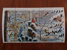 1969 National Wildlife Federation Christmas Stamps Booklet Sheet of 10 stamps picture
