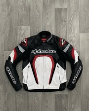 Alpinestars Original Cowhide Leather Jacket, Biker's Racing Motorbike Jacket- picture