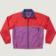 Vintage Patagonia Fleece Lined Windbreaker Jacket Red Purple Colorblock Retro picture
