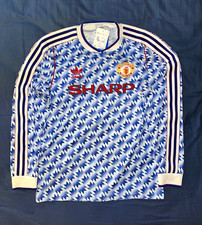 *BNWT* Adidas Manchester United 1990/92 Long Sleeve Away Sharp Jersey, Size M picture