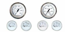 Faria KTF001 Inboard 6-Gauge Boxed Set-Chesapeake White, Stainless Steel picture