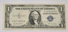 Series 1935E $1 Silver Certificate Blue Seal Note -Circulated Serial G12719405H picture