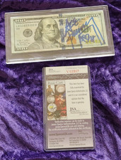 KISS ACE FREHLEY SIGNED $100 BILL CURRENCY JSA AUTHENICATED COA  V02807 picture