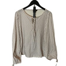 J Crew Women's Broken In Jersey Button Front Top, M, Hyacinth Floral picture