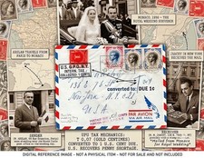 MONACO 1956 ROYAL WEDDING DAY COVER PRINCE RAINIER GRACE KELLY US POSTAGE DUE picture