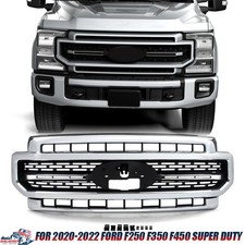 Chrome Front Grille For 2020-2022 Ford F250/F-250 F350/F-350 Super Duty Lariat picture
