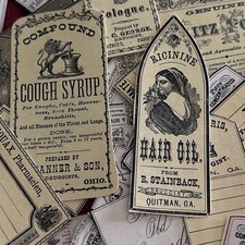 15 pcs  Lot Junk Journal Scrapbook Ephemera Apothecary, poison labels  picture