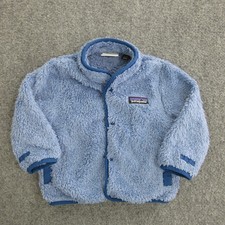 Patagonia Jacket Infant Boys 12-18M Blue Sherpa Fleece Snap Lined STY61380FA25 picture
